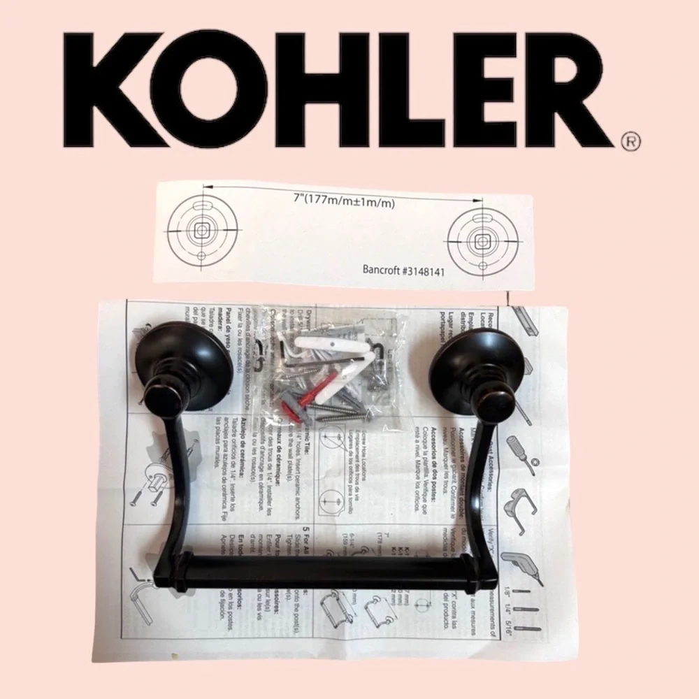 KOHLER Bancroft Bronze Hand Towel Holder Hanger (1 Hanger)
